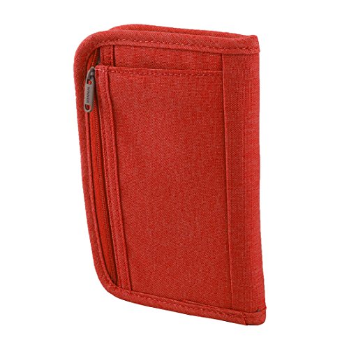 Ruilogod Business Travel Passport Inhaber Credit ID-Karten Geldbörse Abdeckung Dokumentenbeutel rot von Ruilogod