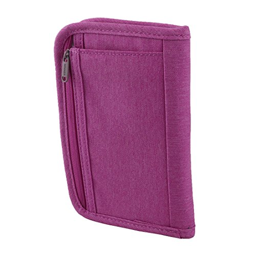 Ruilogod Business Travel Passport Inhaber Credit ID-Karten-Geldbörse-Abdeckung Dokumententasche lila von Ruilogod