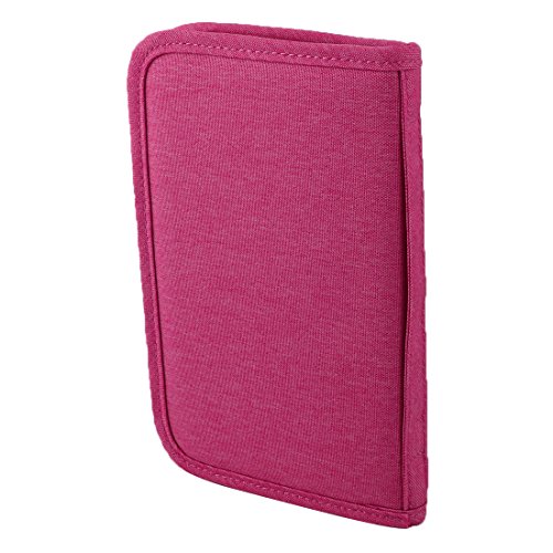 Ruilogod Business Travel Passport Inhaber Credit ID Karten Geldbörse Beutel Zertifikat Bag Fuchsie von Ruilogod