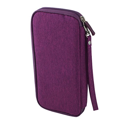 Ruilogod Business Travel Passport Inhaber Credit ID Karten Geldbörse Fall Zertifikat Tasche dunkel lila von Ruilogod