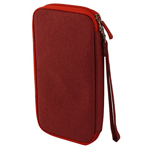 Ruilogod Business Travel Passport Inhaber Kredit ID Karten Geldbörse Fall Zertifikat Tasche Dunkelorange von Ruilogod