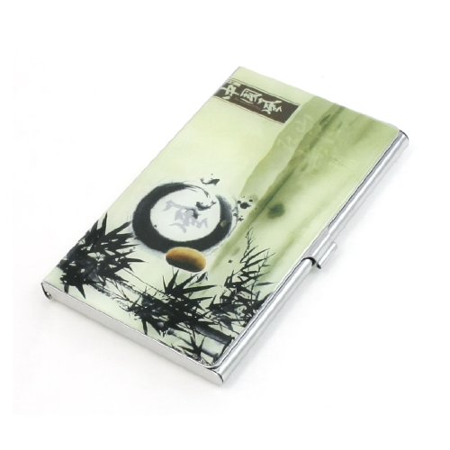 Ruilogod Chinesische Bambus Landschaftsmalerei VIP-Geschäftsname-Karteninhaber-Organizer dunkelgrün von Ruilogod