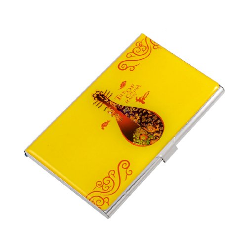 Ruilogod Chinesischer lauter Muster horizontaler Kreditname ID-Kartenhalter-Box gelb von Ruilogod