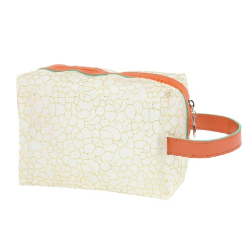 Ruilogod Clear Beige Mesh Nylon Kunststofffutter Kosmetische Make-up-Tasche Tasche für Frauen von Ruilogod