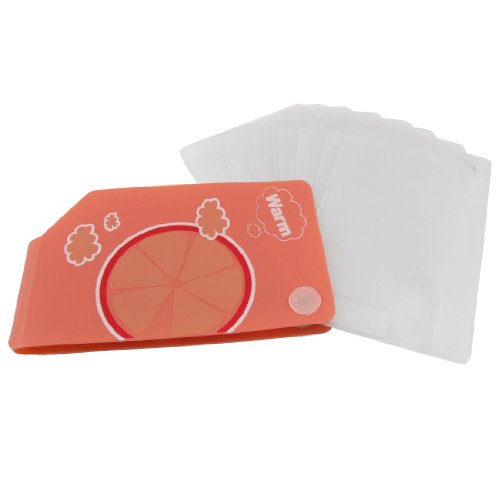 Ruilogod Cloud Orange Decor Plastic Name ID Visitenkarteninhaber Peachpuff von Ruilogod