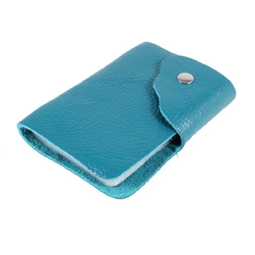 Ruilogod Cyan-Faux-Leder-Lychee-Druck 26 Blatt Business Credit Bank Karteninhaber von Ruilogod