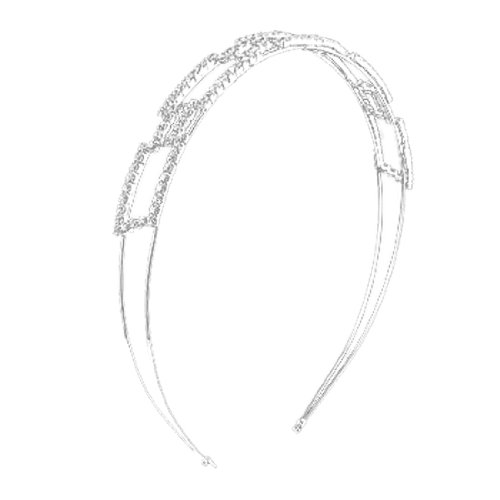 Ruilogod Dame Parallelogramm Rhinstone Verschönerte Stirnband Silber Ton Ruilogod Dame Parallelogramm Rhinstone Verschönerte Stirnband Silber Ton von Ruilogod