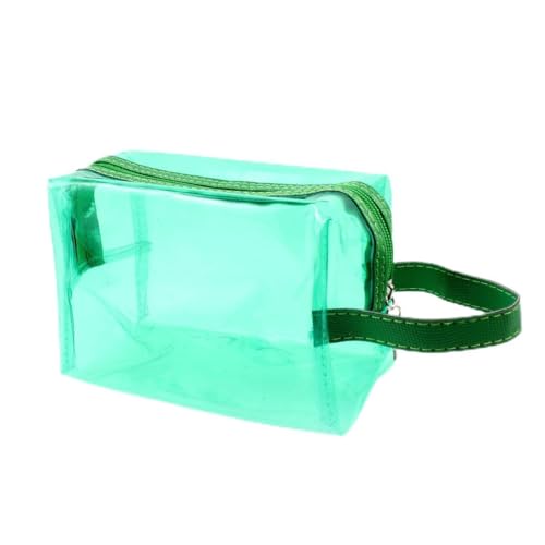 Ruilogod Dame Reißverschluss Green Plastic Kosmetischer Handtasche-Gehäuse von Ruilogod