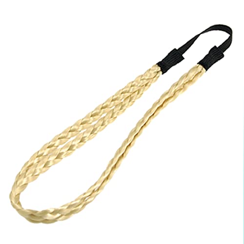 Ruilogod Damen Beige Elastic Doppel Braid in 1-Hauptband-Dekor Ruilogod Damen Beige Elastic Doppel Braid in 1-Hauptband-Dekor von Ruilogod