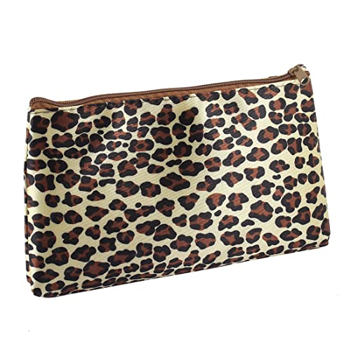 Ruilogod Damen Dunkelbraun Schwarz-Leopard-Muster Kosmetik-Halter-Beutel-Beutel Ruilogod Damen Dunkelbraun Schwarz-Leopard-Muster Kosmetik-Halter-Beutel-Beutel von Ruilogod