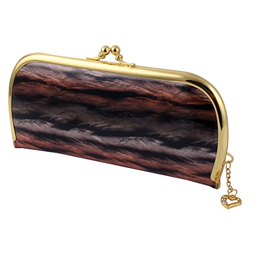 Ruilogod Damen Faux Leder Rechteckige Form Kisslock Münze Ändern Sie Geldbörse Brieftasche Halter von Ruilogod