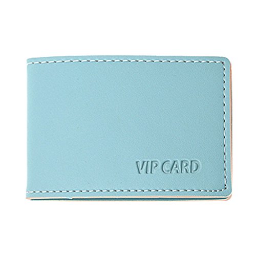 Ruilogod Damen-Faux-Leder-Visitenkartenhalter hellblau von Ruilogod