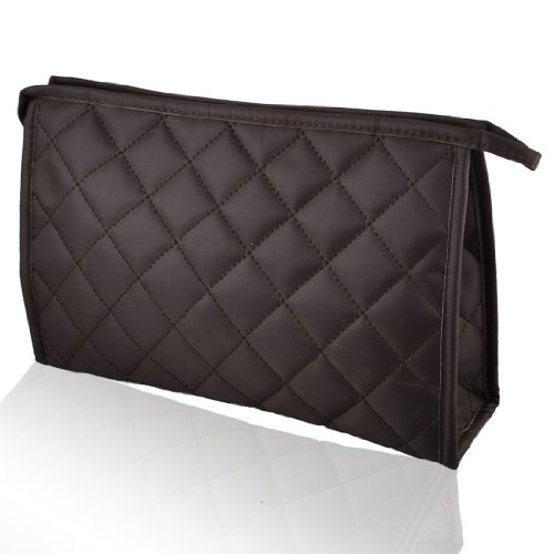 Ruilogod Damen Frauen Gitter Muster Kosmetische Makeup Reißverschluss Etui Aufbewahrungstasche von Ruilogod