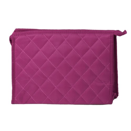 Ruilogod Damen Fuchsie Nähte Rechteck Design Reißverschluss Mirror Makeup Kosmetiktasche Ruilogod Damen Fuchsie Nähte Rechteck Design Reißverschluss Mirror Makeup Kosmetiktasche von Ruilogod