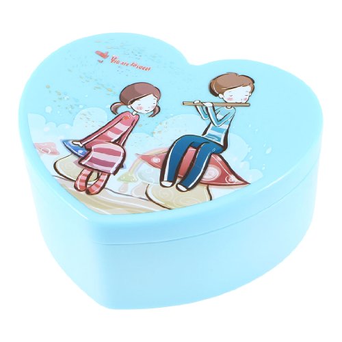 Ruilogod Damen Multi Gitter pfirsich Herzform Make-up Kosmetiktasche aufbewahrungsbox Cyan Ruilogod Damen Multi Gitter pfirsich Herzform Make-up Kosmetiktasche aufbewahrungsbox Cyan von Ruilogod