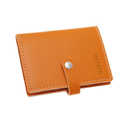Ruilogod Damen Orange Faux Leder Bank Kreditkarten-Fallhalter von Ruilogod
