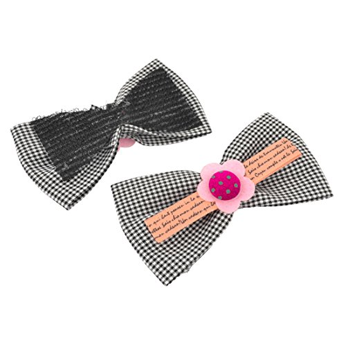 Ruilogod Damen blume akzent schwarz weiß bowtie haare pangs magische blätter 2 stücke von Ruilogod