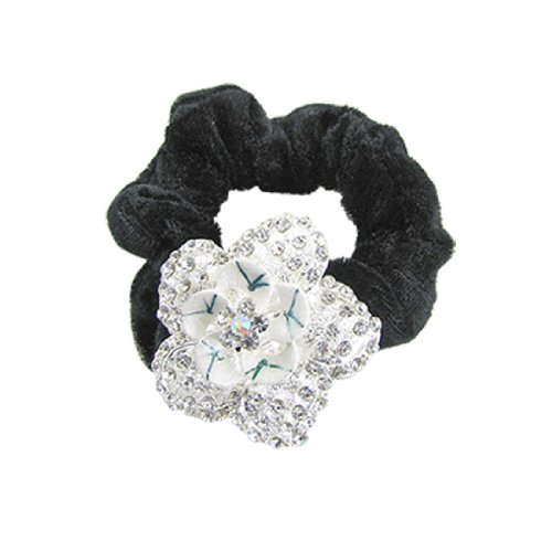 Ruilogod Damen-weiße Blumen Strass Samt-Haar-Riegel-Halter Ruilogod Damen-weiße Blumen Strass Samt-Haar-Riegel-Halter von Ruilogod