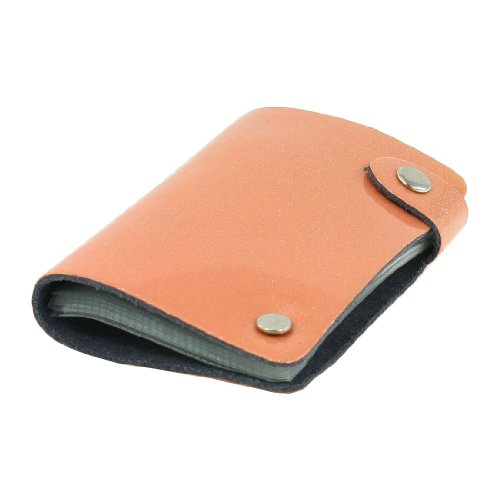 Ruilogod Druckknopf-Knopf-Verschluss-Faux-Leder Peachpuff 10 Stück Seiten Bank Visitenkarteninhaber von Ruilogod