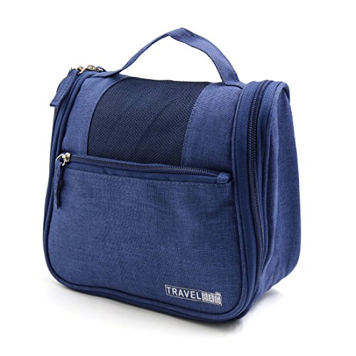 Ruilogod Dunkelblaue Reisen tragbare Make-up kosmetische Halter Geldbörse hängen Tasche Organizer Beutel von Ruilogod