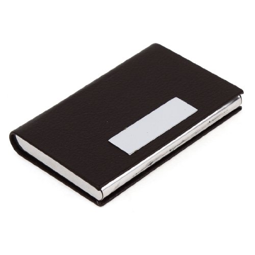 Ruilogod Dunkelbrauner Kunst-Leder-beschichteter magnetischer Business-ID-Karten-Fallhalter von Ruilogod