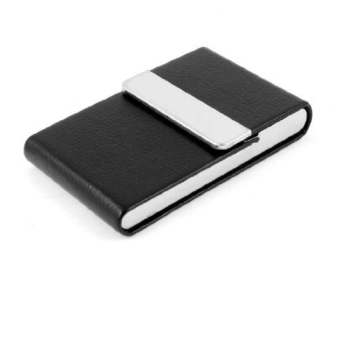 Ruilogod Faux Leather Metal Business Credit Name Karten Organisator Halter Schwarz von Ruilogod