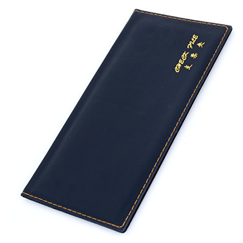 Ruilogod Faux Leder 4 Taschen Bifold Checks Ordner Checkbook Halter Dunkelblau von Ruilogod