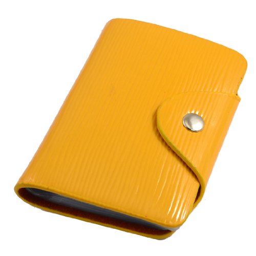 Ruilogod Faux Leder Bank Kreditkarte Tasche Fallhalter Gelb von Ruilogod