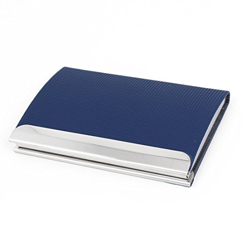 Ruilogod Faux Leder Felge Magnetische Klappe Verschluss Business ID Karteninhaber Blau von Ruilogod