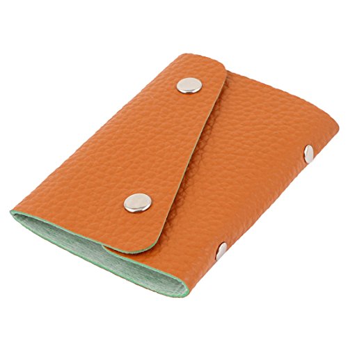 Ruilogod Faux Leder ID Bank VIP Post Kartenhalter Handtasche Organizer Orange von Ruilogod