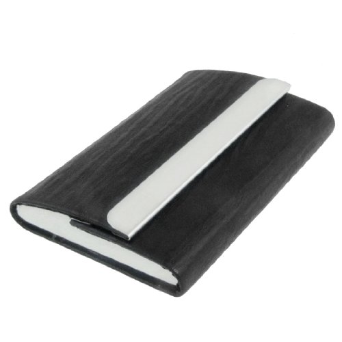 Ruilogod Faux-Leder-beschichteter magnetischer Flip-Kreditkartenhalter-Gehäuse schwarz von Ruilogod