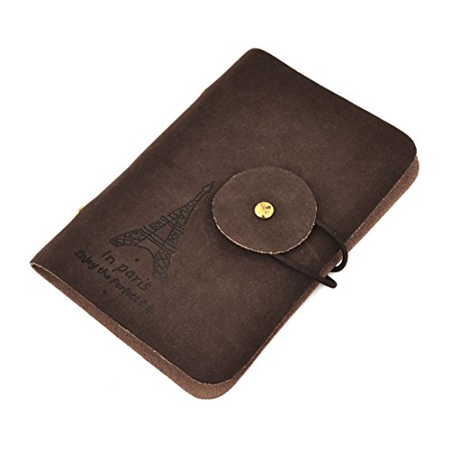 Ruilogod Faux Leder elastischer String Verschluss VIP ID Kartenhalter Dunkelbraun von Ruilogod