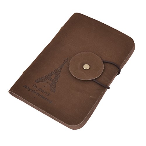 Ruilogod Faux-Leder-elastischer String-Verschluss VIP ID-Kartenhalterkaffeefarbe von Ruilogod