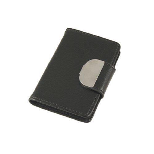Ruilogod Faux-Lederbeschichtete Visitenkarten-Fallhalter schwarz neu von Ruilogod