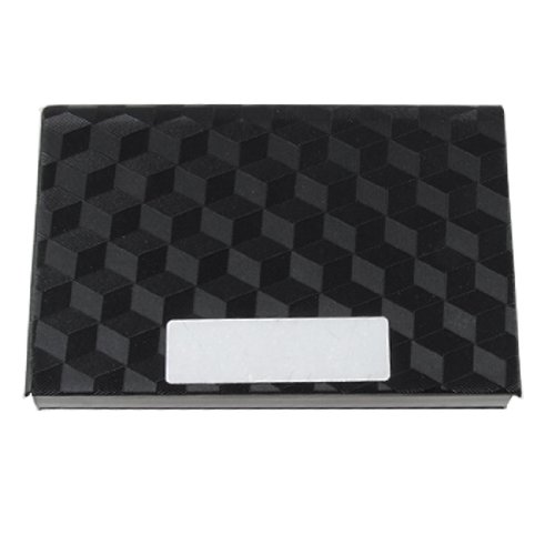 Ruilogod Faux Lederbeschichteter magnetischer schwarzer Visitenkartenfall von Ruilogod