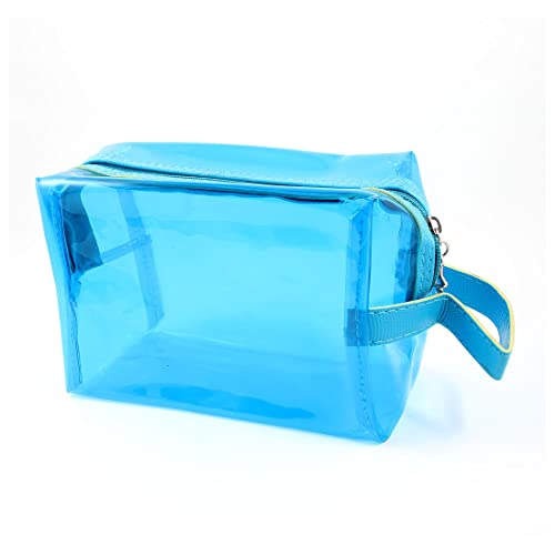 Ruilogod Frau Reise Kunststoff Faltbare Make-up Kosmetische Halter Tasche Blau von Ruilogod