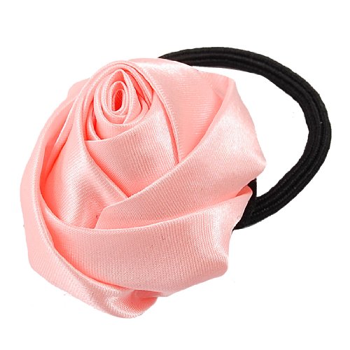 Ruilogod Frau Stretchy Band Pfirsich-Rosa-Rose-Detail Haar-Riegel-Pferdeschwanz-Halter 2 Stück von Ruilogod