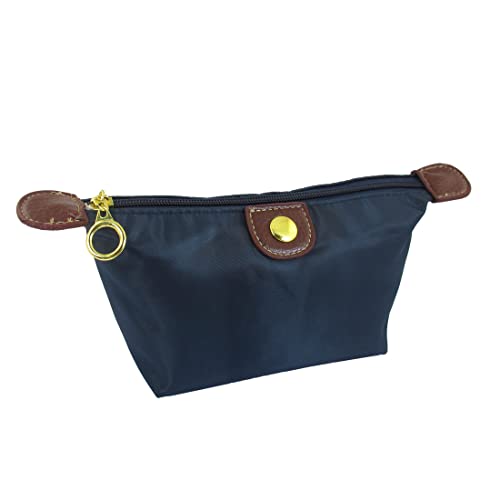 Ruilogod Frau mit Reißverschluss Nylon Kosmetiktäschchen Marineblau Machen von Ruilogod