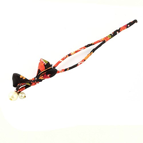 Ruilogod Frauen Bowknot nachgemachte Perlen-Dekor Hair Styling Pferdeschwanz Bun-Halter-Hersteller Lockenwickler von Ruilogod