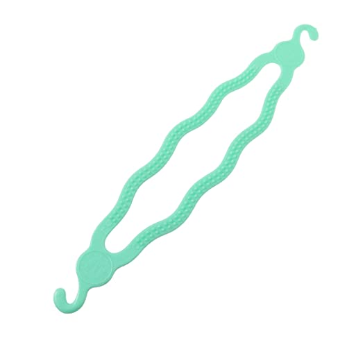 Ruilogod Frauen Cyan Kunststoff Flexible Haarnadel-Pferdeschwanz-Bun-Halter 2-tlg von Ruilogod