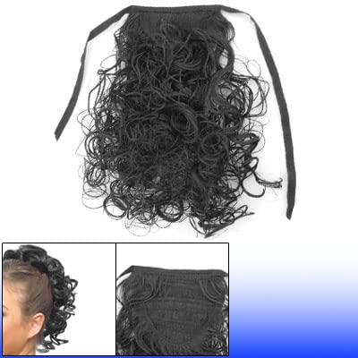 Ruilogod Frauen DIY Ponytail Wellenförmige Locken Perücke Faux Haartilder Schwarz 9 " Ruilogod Frauen DIY Ponytail Wellenförmige Locken Perücke Faux Haartilder Schwarz 9 " von Ruilogod