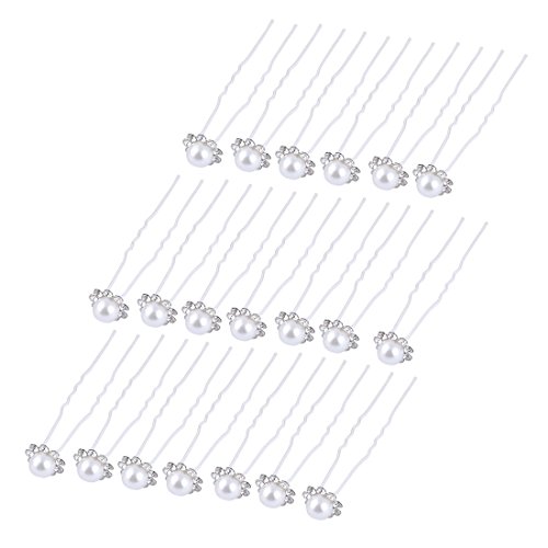 Ruilogod Frauen-Dame-Brauthochzeitsfest DIY Haar Kopfschmuck Tiara Kopfschmuck 20pcs Silber-Ton von Ruilogod