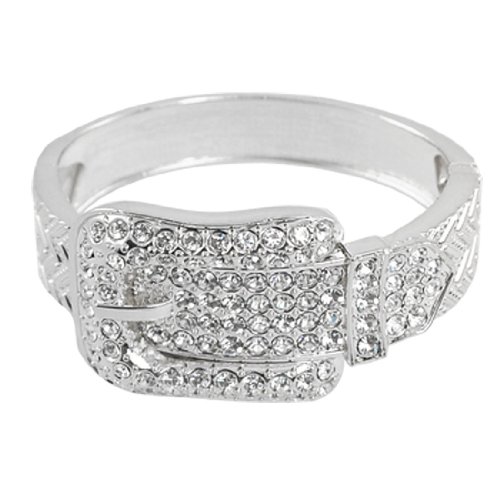 Ruilogod Frauen Einzeldornschliesse Dekor Silber Ton Metallarmband von Ruilogod