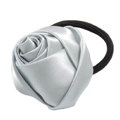 Ruilogod Frauen Elastic Band Hellgrau Rose Haar-Riegel-Pferdeschwanz-Halter 2 Stück Ruilogod Frauen Elastic Band Hellgrau Rose Haar-Riegel-Pferdeschwanz-Halter 2 Stück von Ruilogod