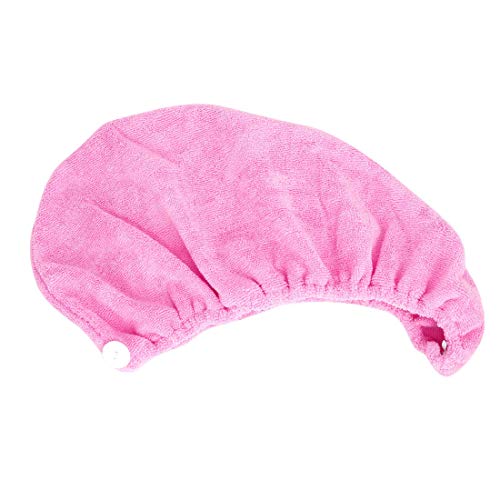 Ruilogod Frauen Elastic Cuff Dusche Badewanne Haar Trockene Packung Handtuch Kappe Fuchsia von Ruilogod