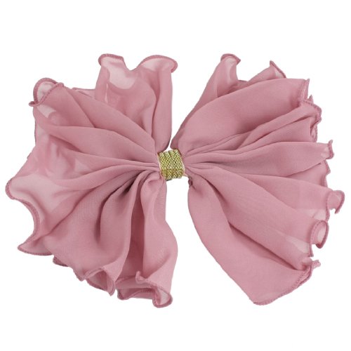Ruilogod Frauen-Geschenk mit Rüschen besetzt großen Bogen Bowknot Spange Haarspange Rosy Brown von Ruilogod