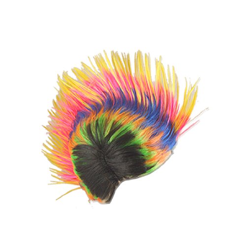 Ruilogod Frauen Karneval Cosplay Multi Color Cockscomb Wiggery Perücke von Ruilogod