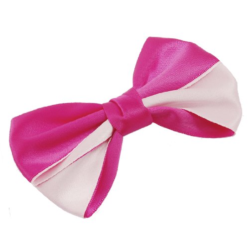 Ruilogod Frauen Kopfschmuck gekräuselten 2 Schichten Bowknot Haarspange Fuchsia Pink 2 Stück von Ruilogod