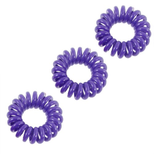 Ruilogod Frauen Kunststoff dunkelviolette elastische Telefonleitung Haarband Ruilogod Frauen Kunststoff dunkelviolette elastische Telefonleitung Haarband von Ruilogod