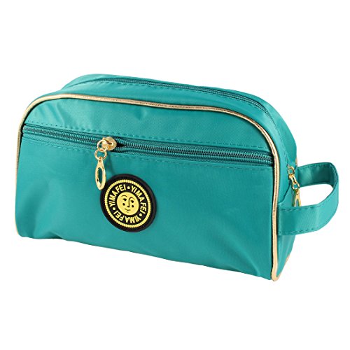 Ruilogod Frauen-Polyester-Reißverschluss Retangle Nylon-Futter-Kosmetiktasche talken grün von Ruilogod